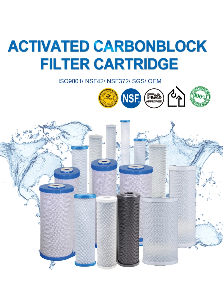 10&quot; CTO Coconut Shell Sintered Activated Carbon Block Water Purifier Filters Cartridge CTO Filter