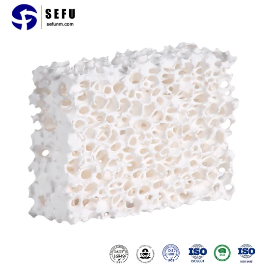 Sefu Ceramic Foam Filter China Foam Ball Filter Suppliers Alumina Silicon Carbide Zirconia Porous Ceramic Foam Filter Alumina Ceramic Foam Filter
