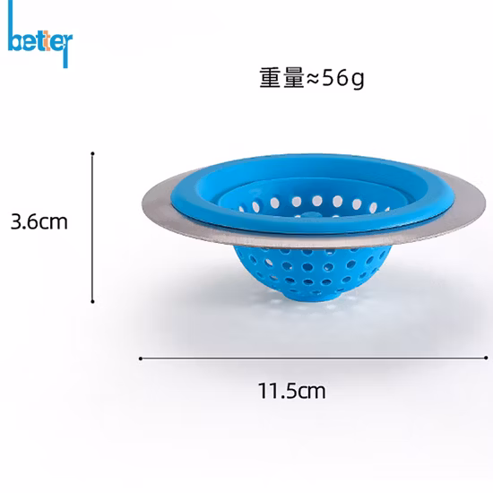 Bathroom Kitchen Apartment Hair Collector Durable TPR Hair Collector Shower Drain Cover Silicone Filter