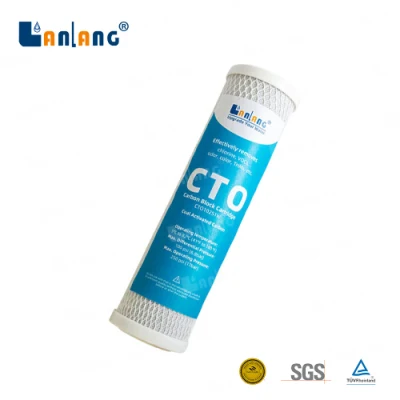 Lanlang OEM Activated Carbon Block CTO Cartridge Filter for Water Treatment