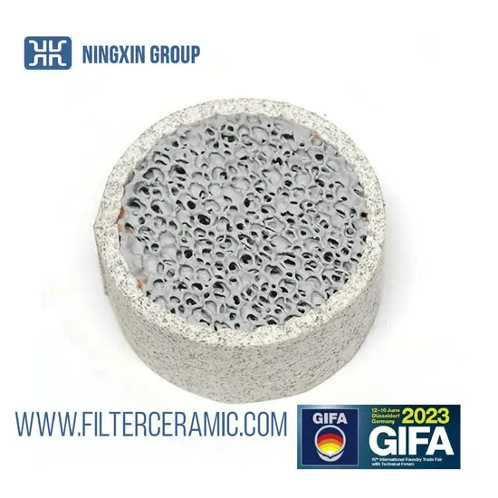 Insulating Feeder Cast Filtration Sic Ceramic Foam Filter 90X22mm Ball Valve 